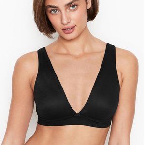 NWT Victorias Secret, Unlined Soft Wireless Lounge Bra, Black, brallete